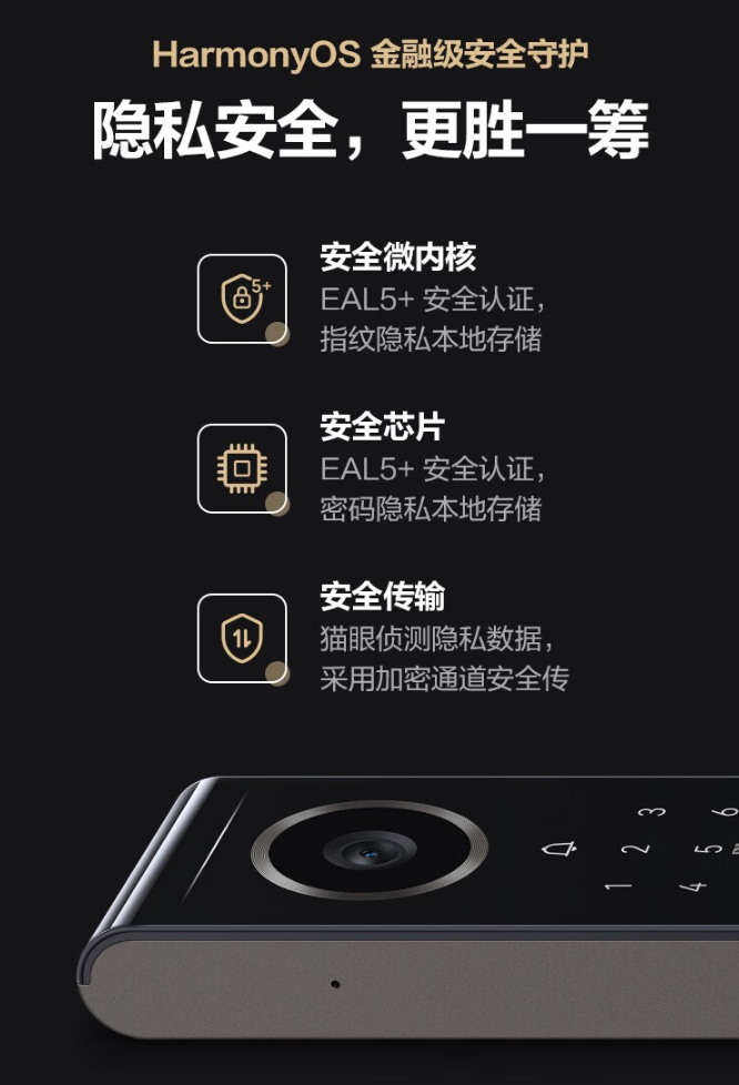 华为智能门锁 se 猫眼版今日开售:1080p 150° 超大广角,1899 元(图4)